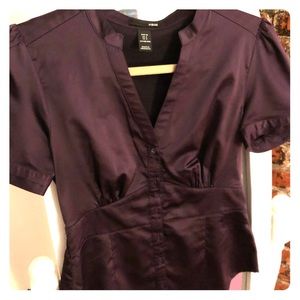 H&M Dark Purple Blouse. Size Small.